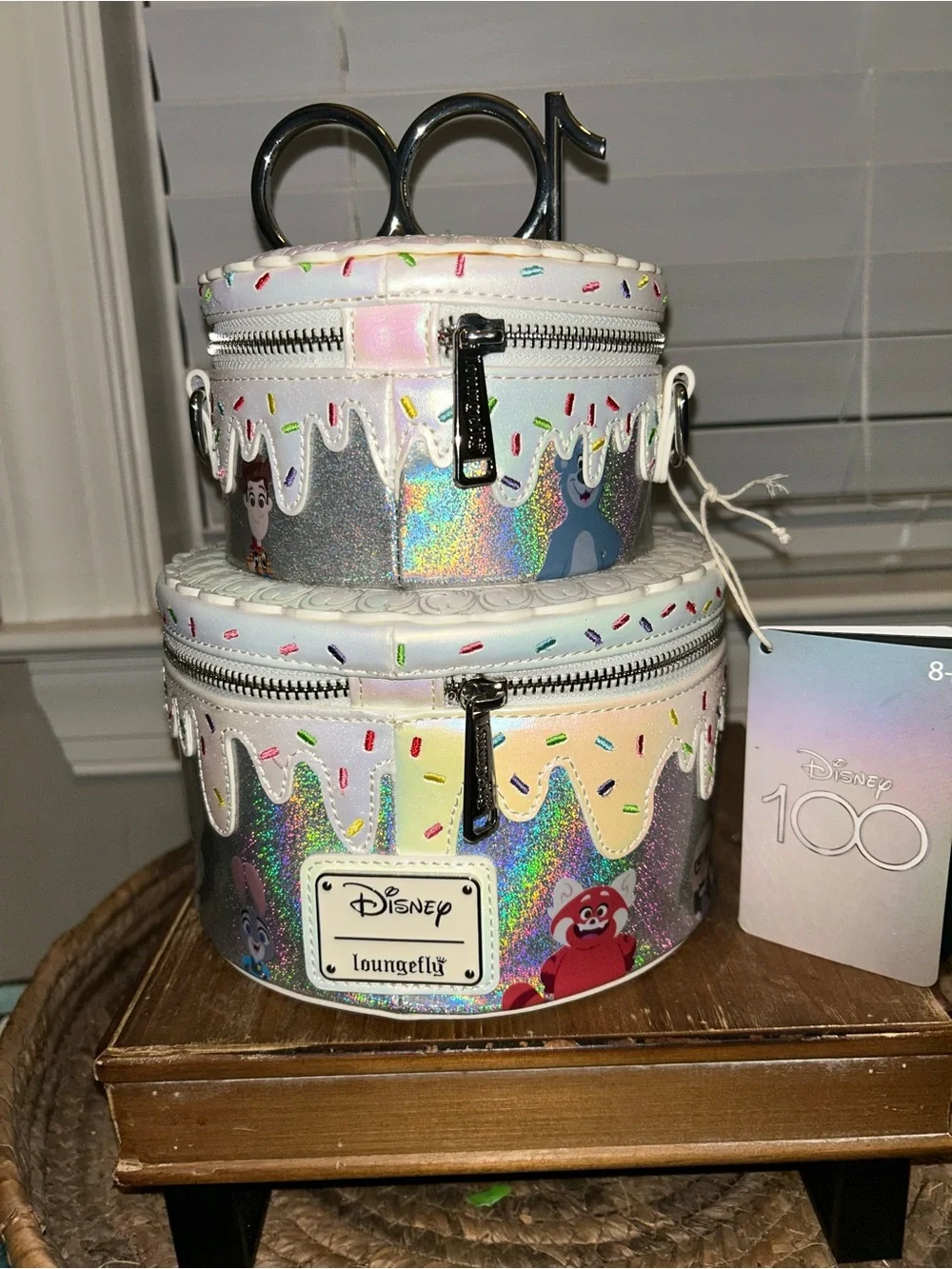 Disney 100 Loungefly Holographic Cake Crossbody